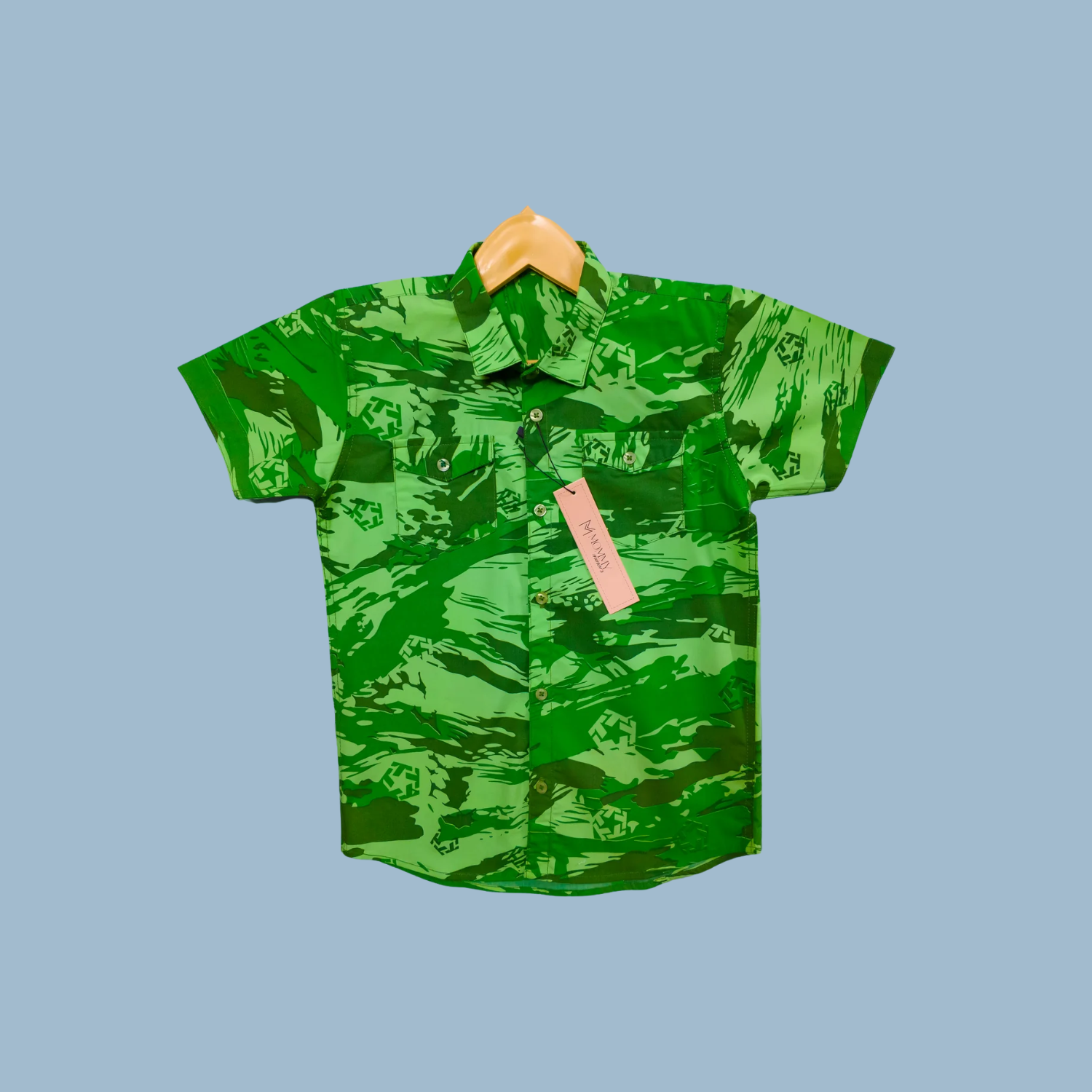 Green Camo Button Down Shirt | (12M - 6YRS)